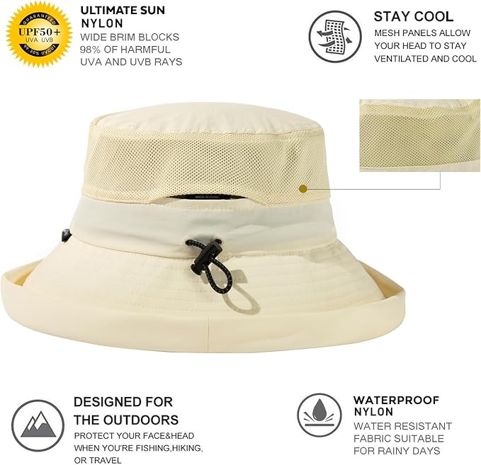 TOP-EX XL/XXL Women’s Wide Brim Bucket Sun Hat - Image 2