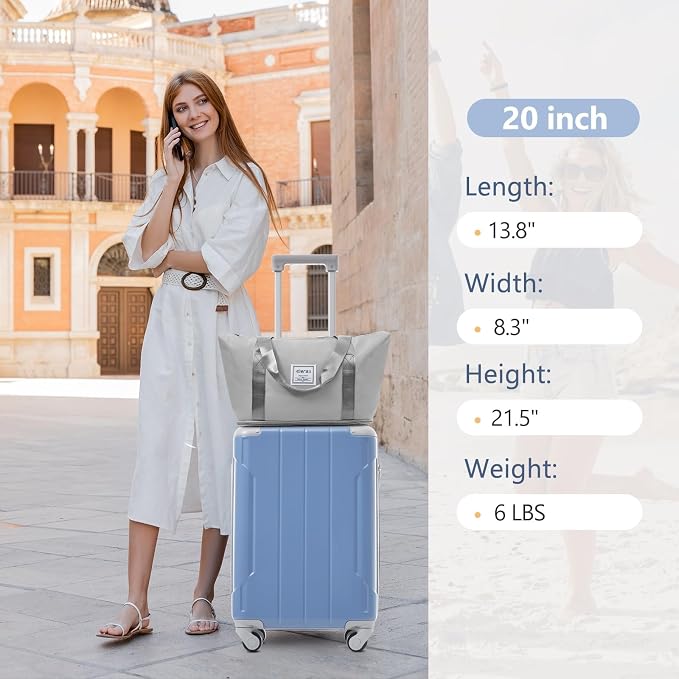Merax Luggage Set 3 Piece, 20 Inch Carry on Spinner Suitcase - Image 7