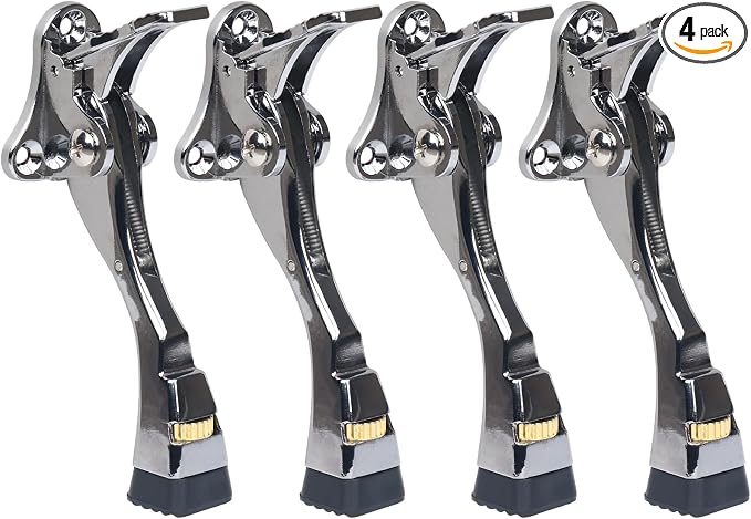 4 Packs Heavy Duty Kickdown Door Stopper, One Touch Adjustable Kickdown Door by ENYZTBI