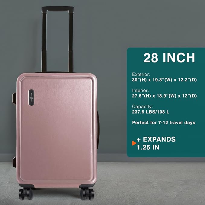 28 Inch Luggage with Spinner Wheels, Hard Shell Suitcase with TSA Locks - Image 2