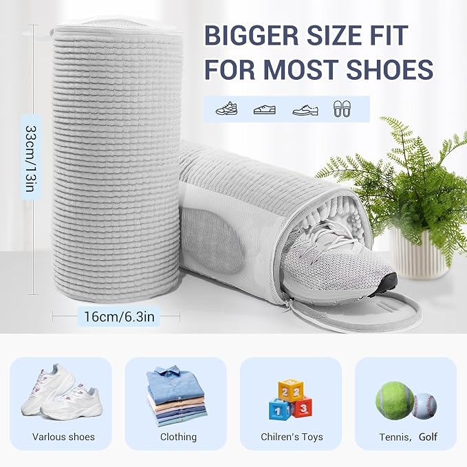 Shoe Washing Machine Bag with 2 Mesh Pockets, One-Step Shoe Laundry Bag - Image 6