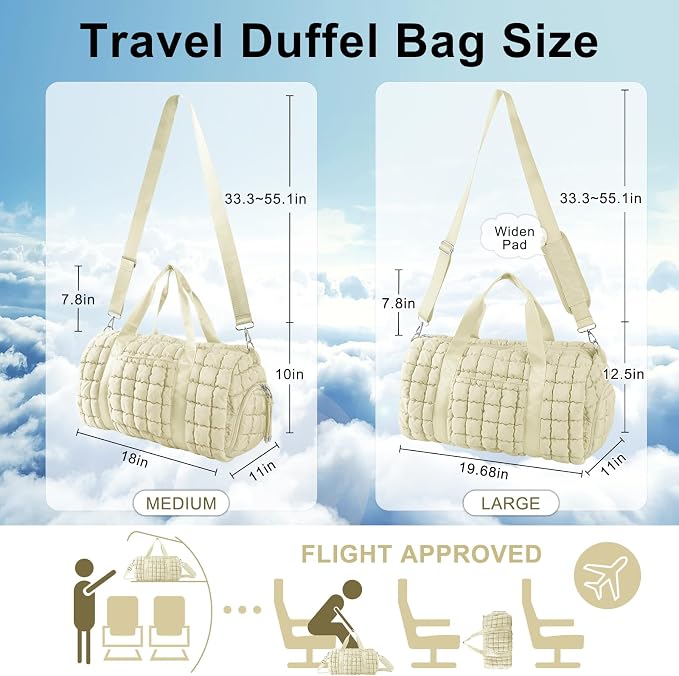 Quilted Travel Duffle Bag Gym Bag - Image 3