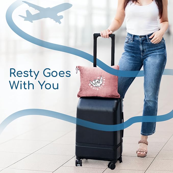 Resty 65"x40" Traveling Airplane Blanket, Velvety Soft Blanket That Becomes a - Image 7