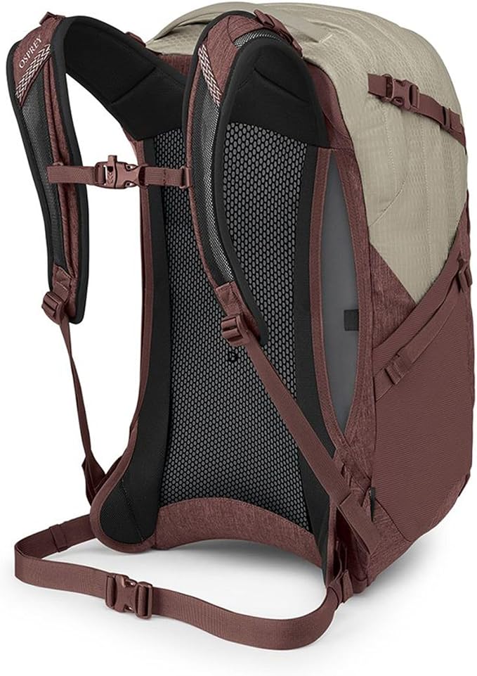 Osprey Tropos Laptop Backpack, Sawdust Tan/Raisin Red - Image 3