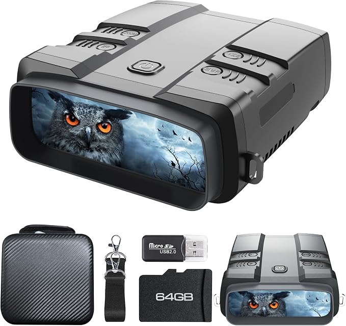 Night Vision Goggles, True 4K Night Vision Binoculars, Built-in Powerful by VABSCE