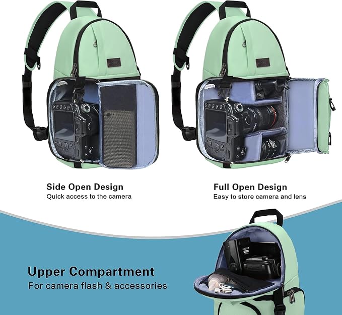 MOSISO Camera Sling Bag, DSLR/SLR/Mirrorless Camera Backpack Case Shockproof - Image 2