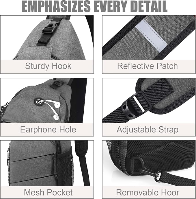 Crossbody Bags for Women Men Trendy Sling Bag Bakpack Casual Chest Bag - Image 5
