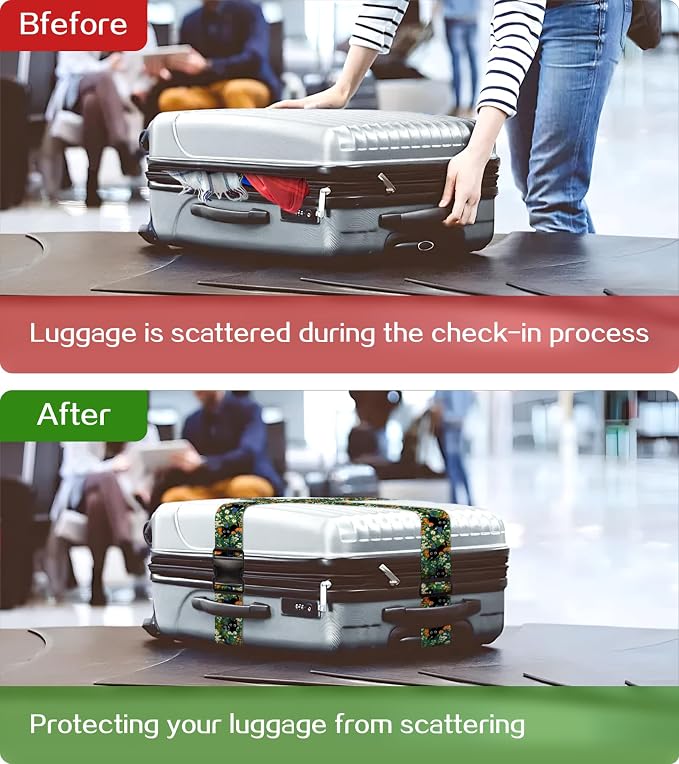 Luggage Straps for Suitcases Travel Belt Luggage Band Heavy Duty Traveling - Image 3