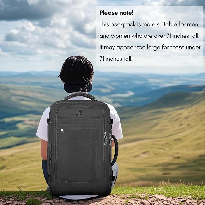 60L Extra Large Travel Laptop Backpack, 3XL Expandable Carry On Backpack - Image 8