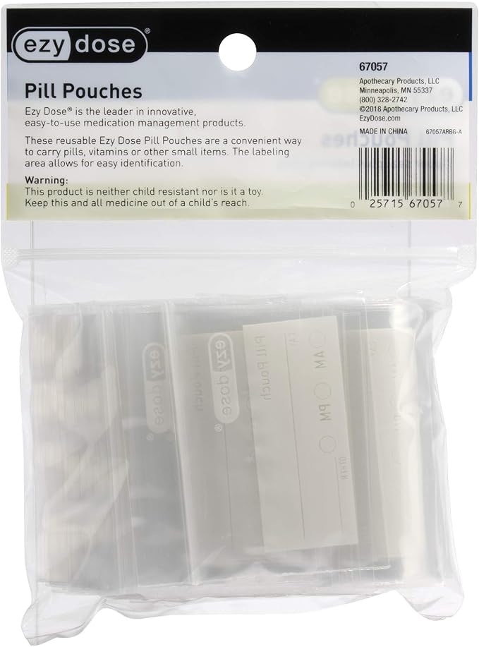 Ezy Dose Pill Packs | Pill and Vitamin Organizer Pouches | 100 Count | - Image 4