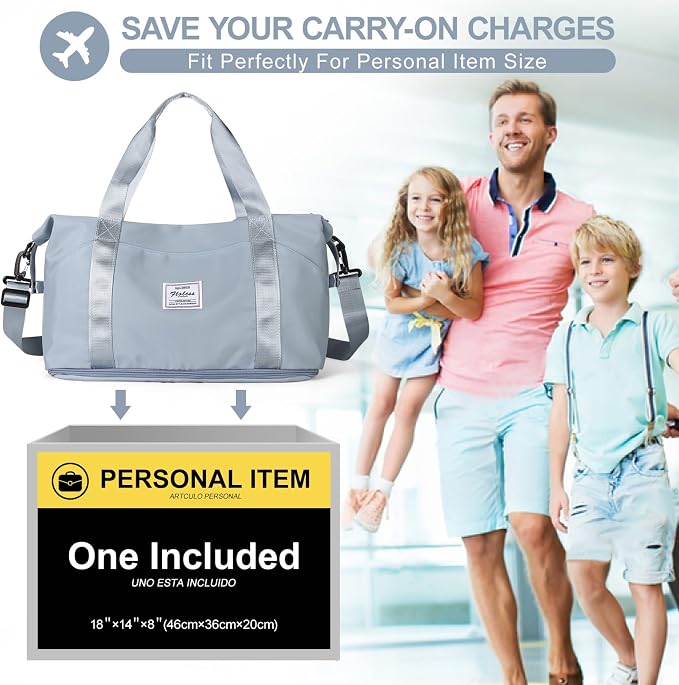 Travel Duffel Bag, Sports Tote Gym Bag, Shoulder Weekender Overnight Bag - Image 2