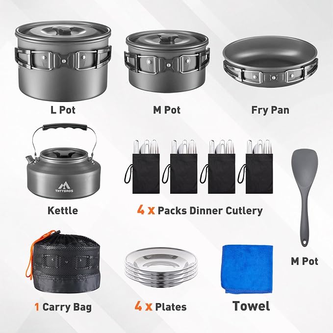 27pcs Camping Cookware Mess Kit - Image 2
