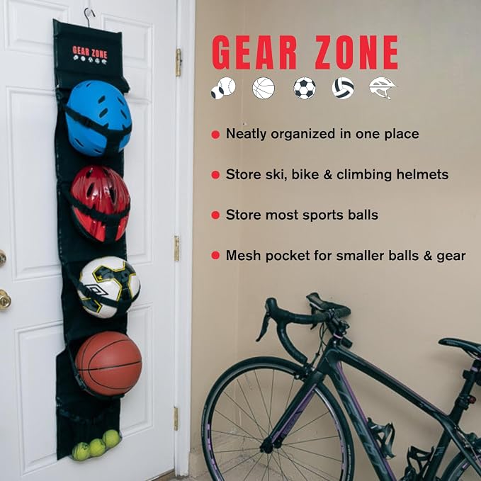 Hanging Sports Equipment Organizer | Multi-Purpose | Garage Sports Ball Storage - Image 4