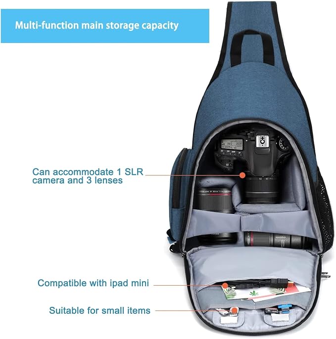 MOSISO Camera Bag Sling Backpack, DSLR/SLR/Mirrorless Full Open Camera Case - Image 2