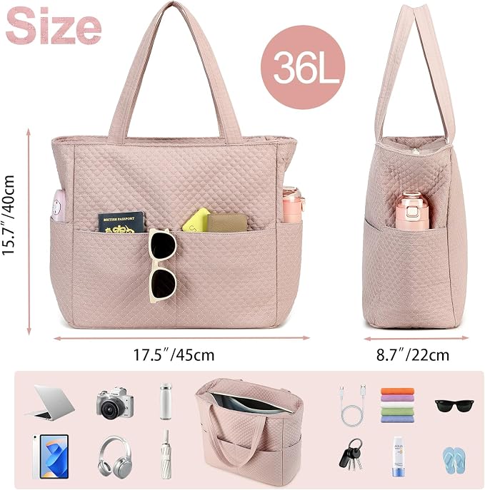 Beach Pool Bags Tote for Women Ladies Large Gym Tote Carry On Bag - Image 8