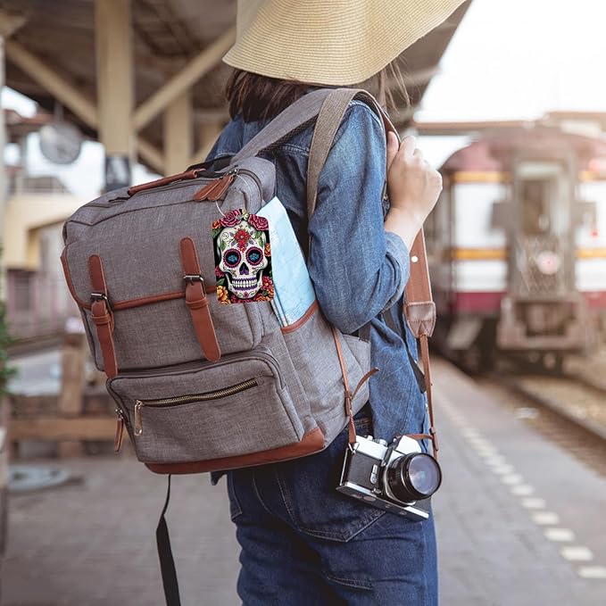 Skull Flower Diamond Art Luggage Tags - Image 6