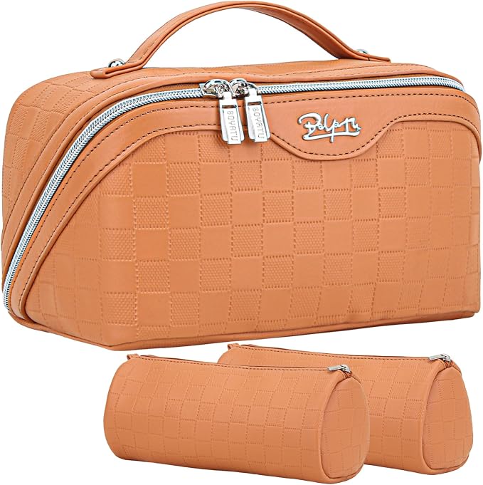 Travel Makeup Bag Organizer Cosmetic Bag: 3 Pcs Set Make up Bags by BOYATU