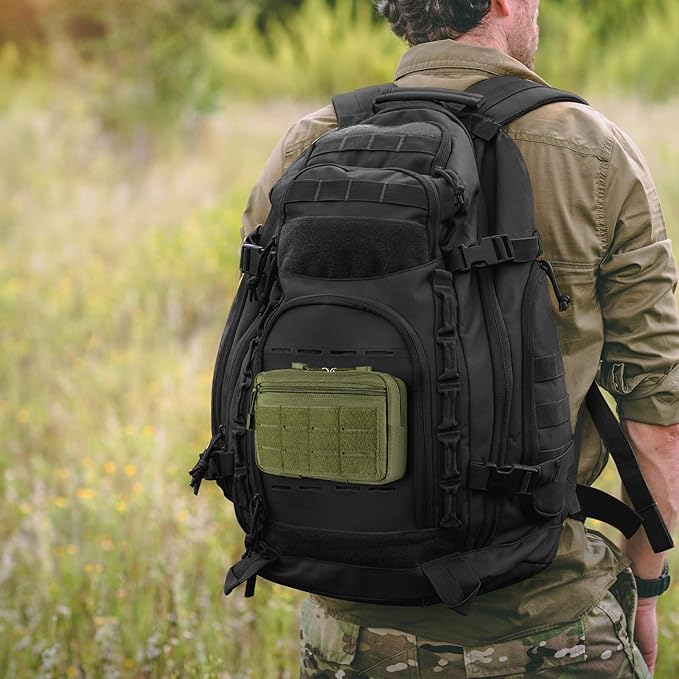Tactical Molle Admin Pouch Utility Laser Cut EDC Tool Pouch Bag Horizontal - Image 6