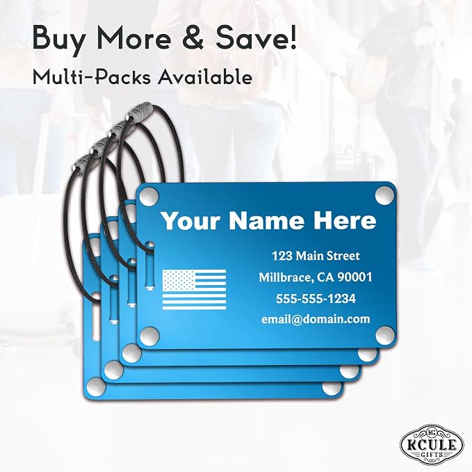 Personalized Luggage Tags: Custom Metal Luggage Tags - Image 2