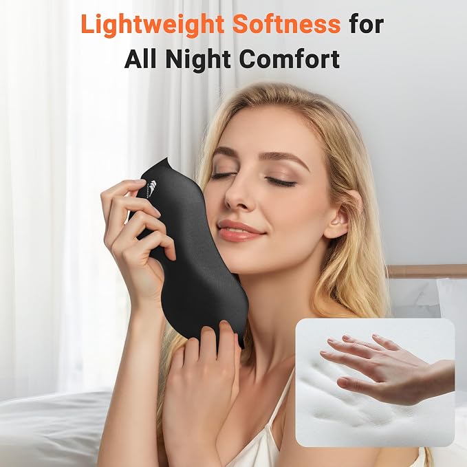 Eye Masks for Sleep Light Blocking: Lightweight 3D Contoured Eye Mask for Lash - Image 5