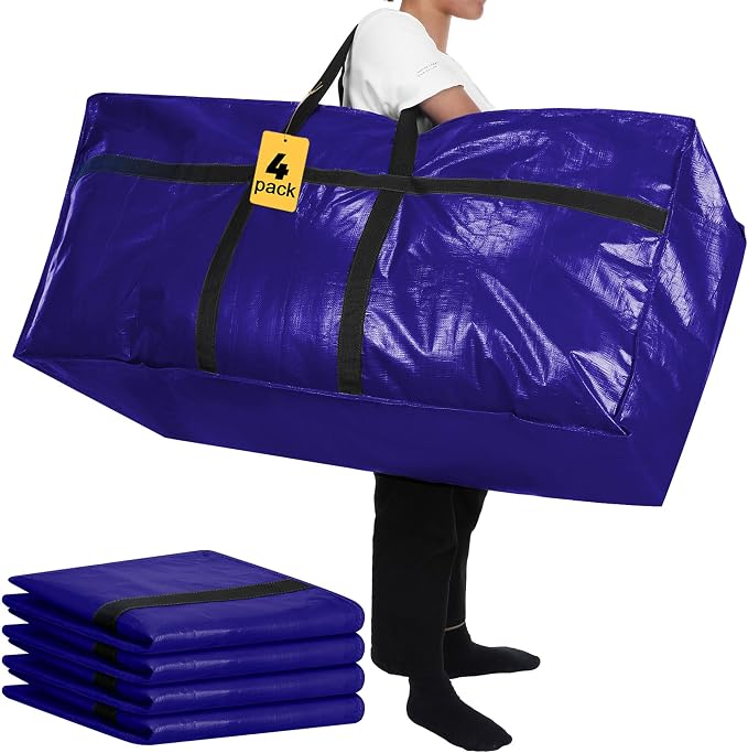 4 Pcs 66 Gallon Large Moving Bags - Image 2