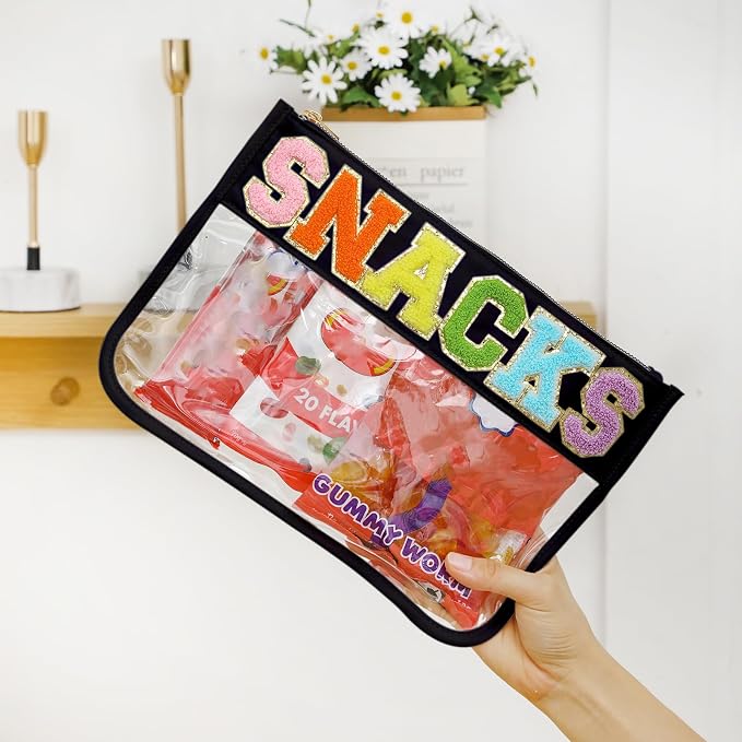 DYSHAYEN Chenille Letter Clear Zipper Pouch - Image 5
