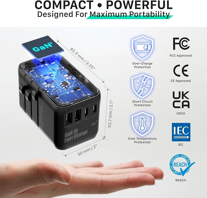 Fosmon Universal Travel Adapter Worldwide - Image 8