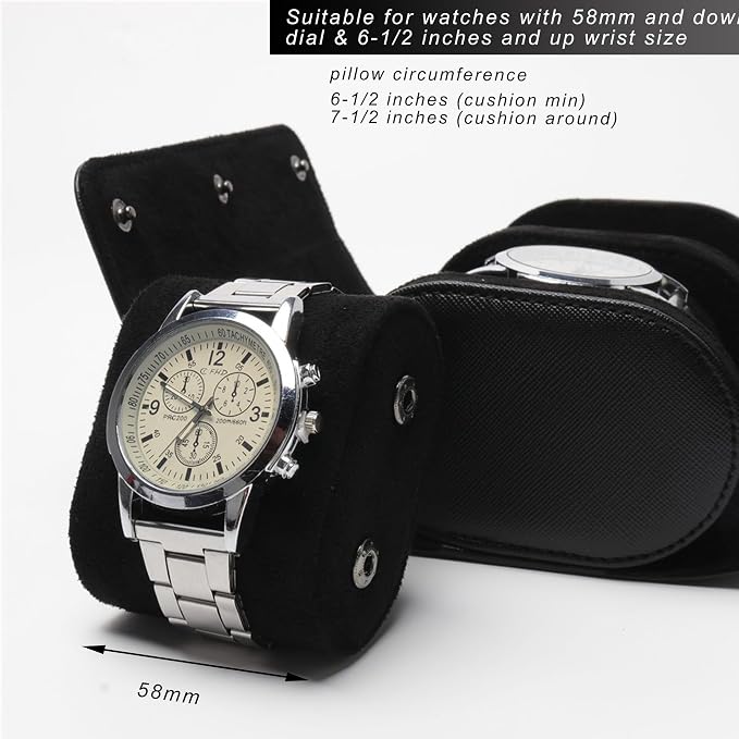 Longjet Watch Roll Travel Case for Men Portable Watches Organizer Box - Image 4