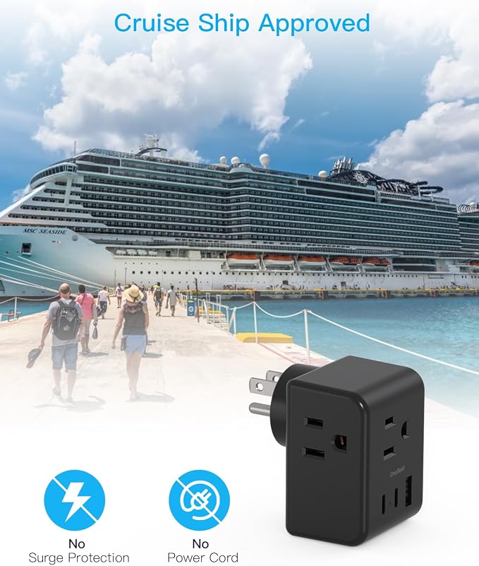 Multi Plug Outlet Extender, Power Strip Non Surge Protector Electric Outlet - Image 4
