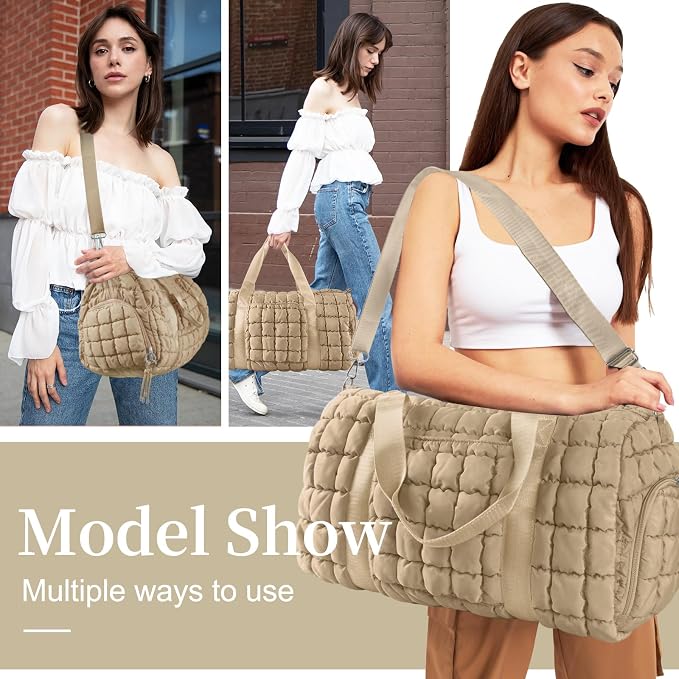 Quilted Travel Duffle Bag Gym Bag - Image 4