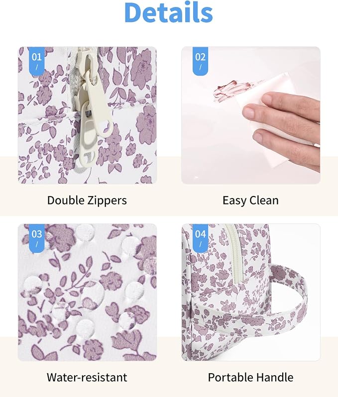 Narwey Clear Toiletry Bags for Traveling Women Men, Make Up Organizer, Skincare - Image 5