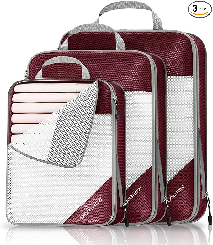 3 Set Compression Packing Cubes by NICOSHOW