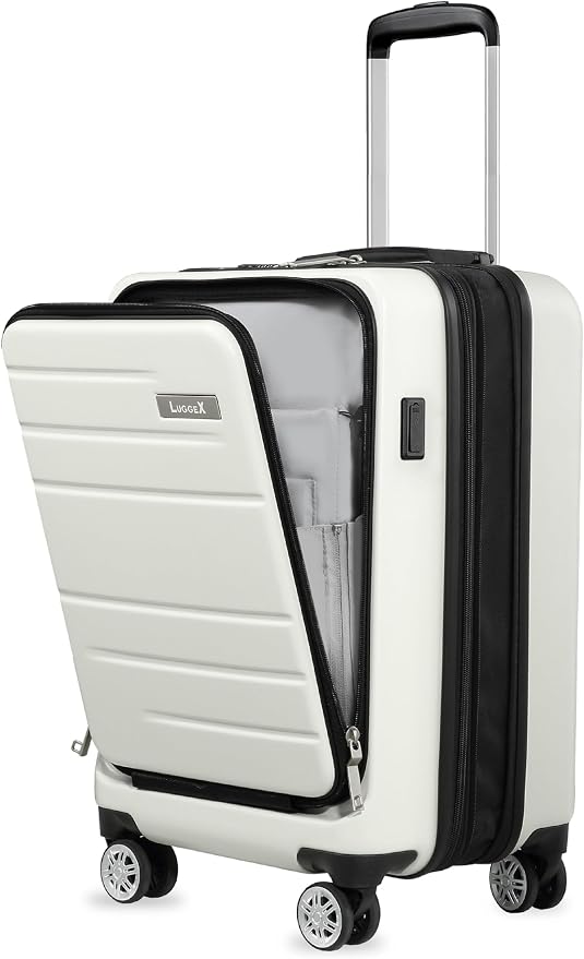 LUGGEX Carry On Luggage 22x14x9 Airline Approved, Expandable Polycarbonate by LuggeXLUGGAGE