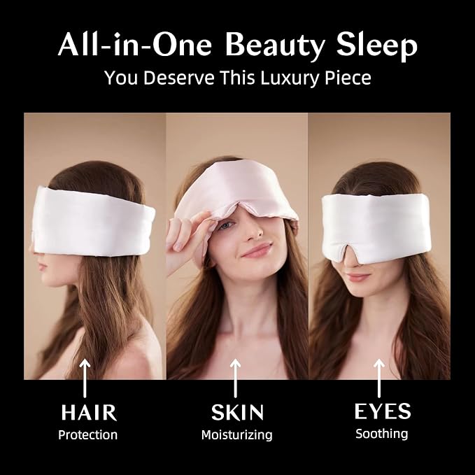 Silk Sleep Mask for Women and Men, Side Sleeper, 22 Momme Pure Mulberry Silk - Image 3