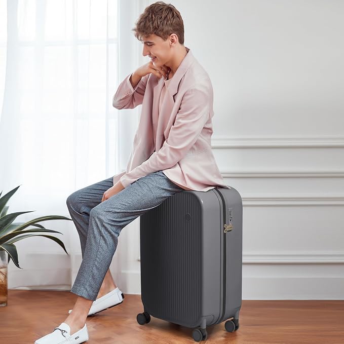 mixi 20 Inch Carry On Luggage PC Hardside Suitcases - Image 2