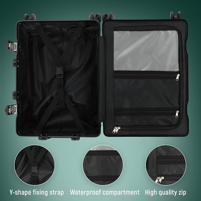 UrbanExplorer 20 Inch Carry On Luggage Aluminum Frame Airline Approved - Image 9