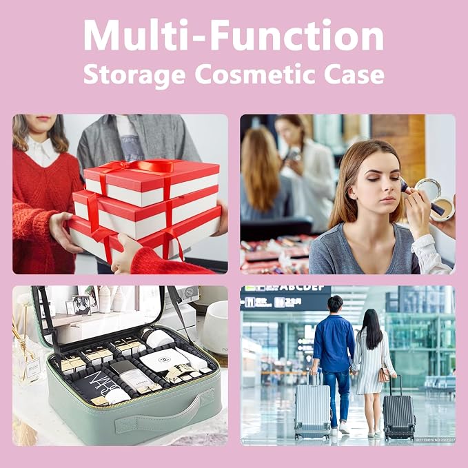 Travel Makeup Bag for Women and Makeup Artists Cosmetic Organizer Large Makeup - Image 5