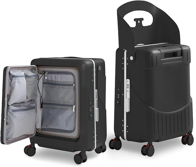 TABU 20" Ride-on Luggage with Seat，Front Opening Carry-On Hardshell Ride On by TABU