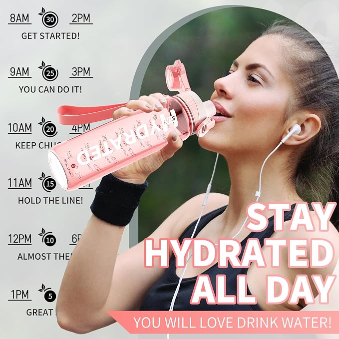Water Bottle, 32 oz Motivational Water Bottles - Image 4