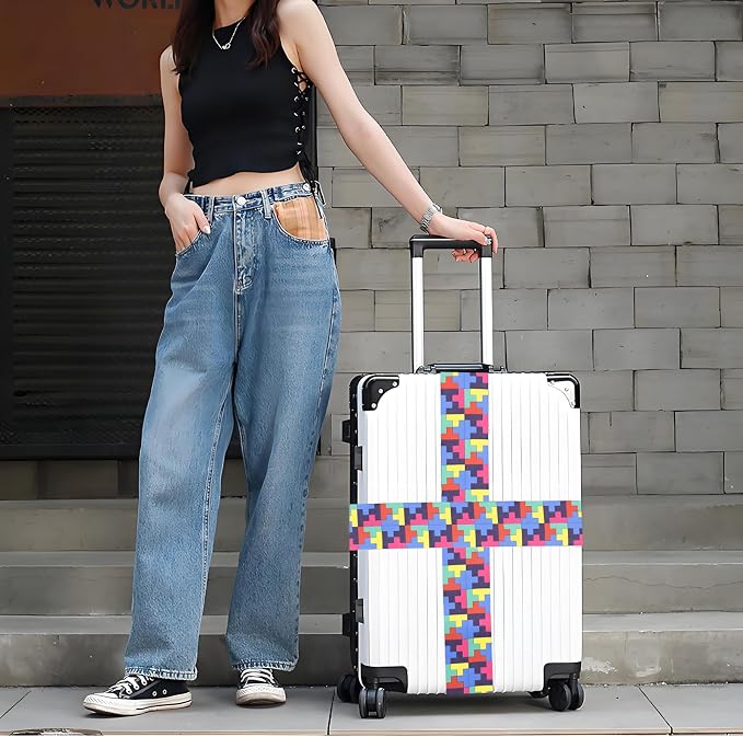 Puzzle Luggage Straps for Suitcases, Adjustable Luggage Travel Belt to Keep - Image 5