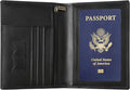 Ringsun Leather Passport Cover for Men Women, RFID Passport Wallet Case Travel by RINGSUN