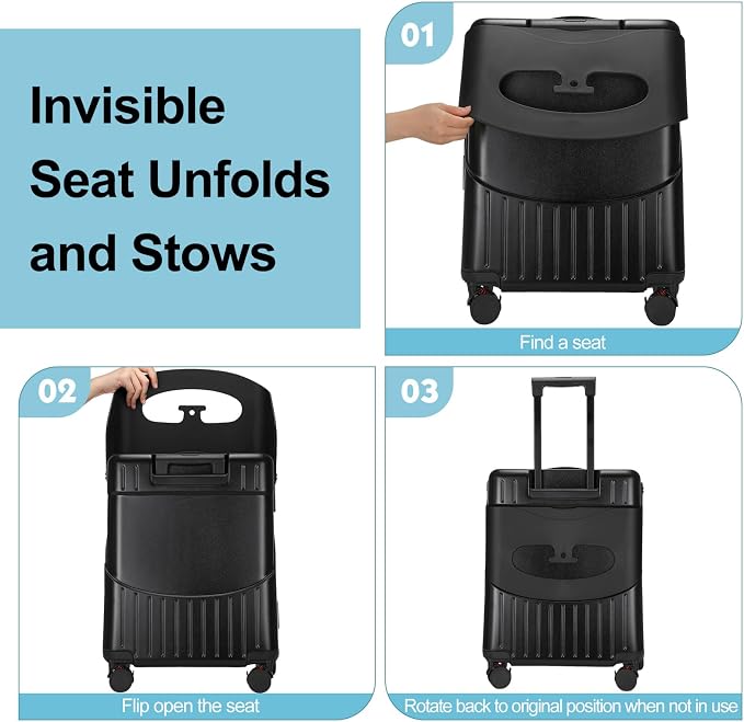20 Inch Ride on Luggage with Seat - Image 4