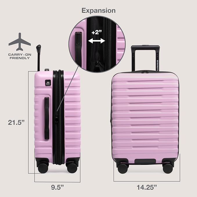 U.S. Traveler Boren Polycarbonate Hardside Rugged Travel Suitcase Luggage - Image 7