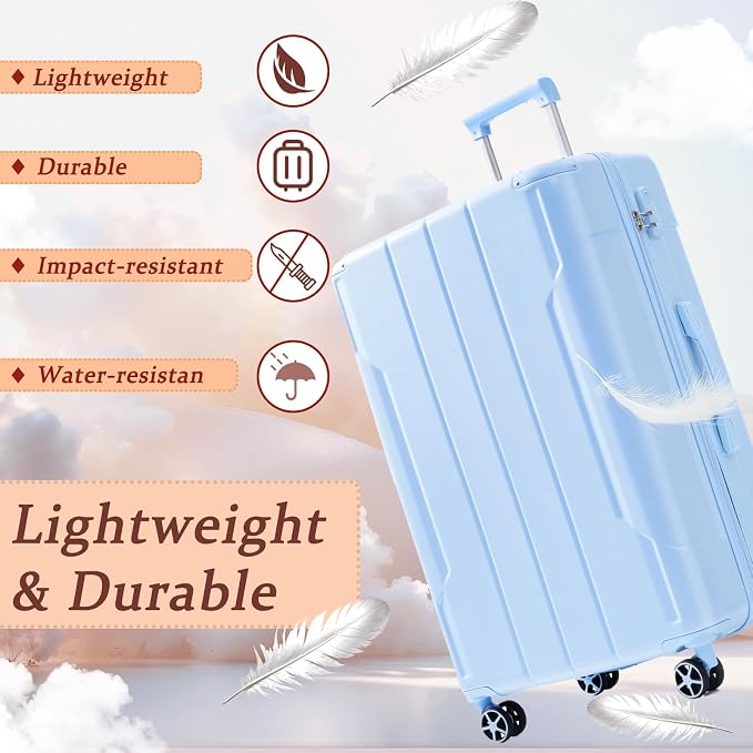 Merax 24 Inch Expandable Checked Luggage, Hardshell ABS Medium Suitcase - Image 6
