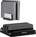 JARLINK 4-in-1 Adjustable Vertical Laptop Stand Holder, Aluminum Dual Slots by JARLINK