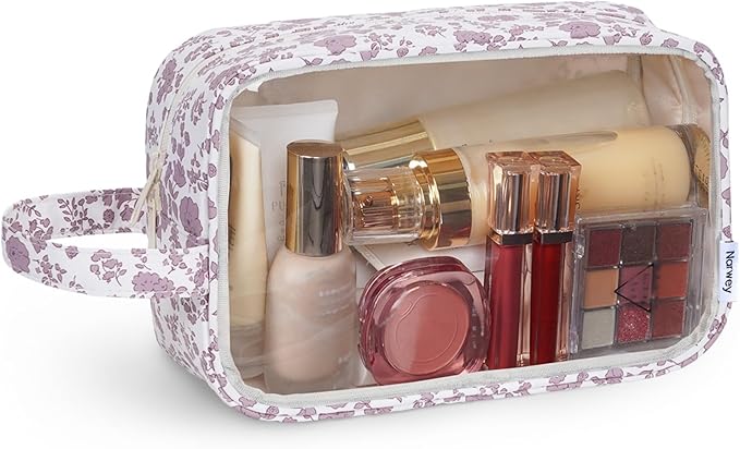Narwey Clear Toiletry Bags for Traveling Women Men, Make Up Organizer, Skincare by Narwey