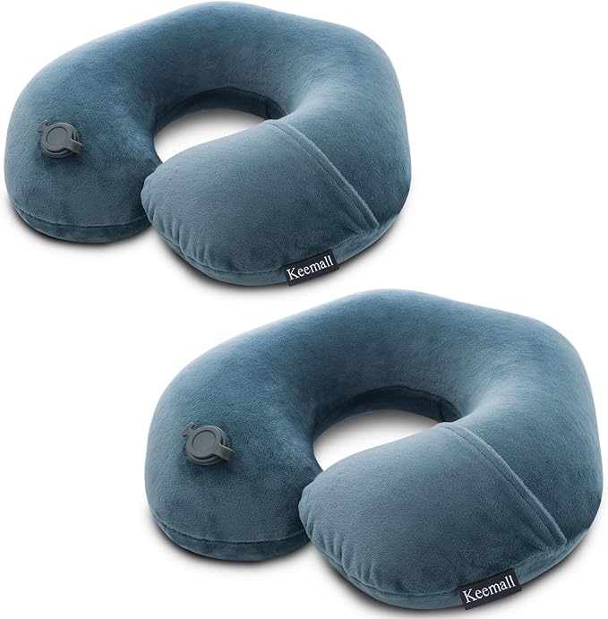 2Pack Inflatable Travel Neck Pillow by Keemall