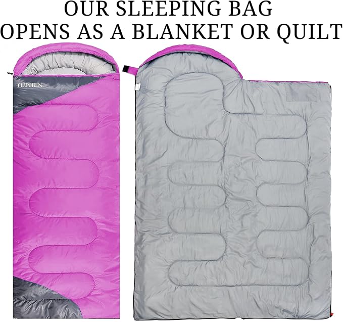 tuphen- Sleeping Bags for Adults Kids Boys Girls Backpacking Hiking Camping - Image 6