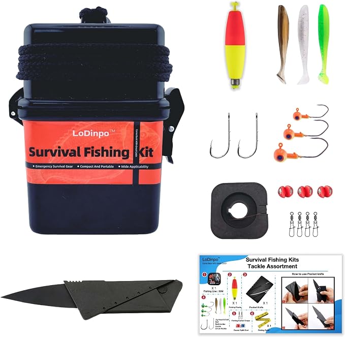 Mini Survival Fishing Kit Small Emergency Fishing Gear Box Pocket Fishing by Unknown
