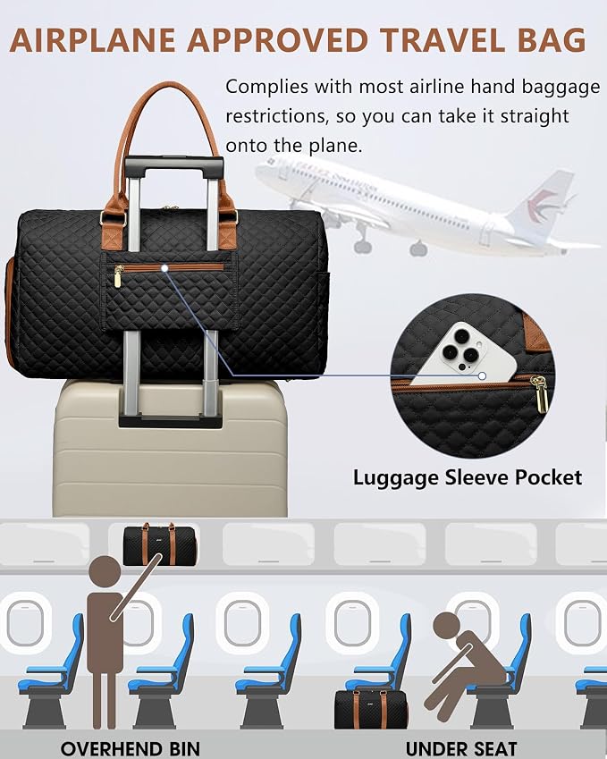 Women Duffle Weekender Travel Bag: Large Duffel Bags - Image 7